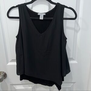 Bar III Black Asymmetrical Tank Top | Small